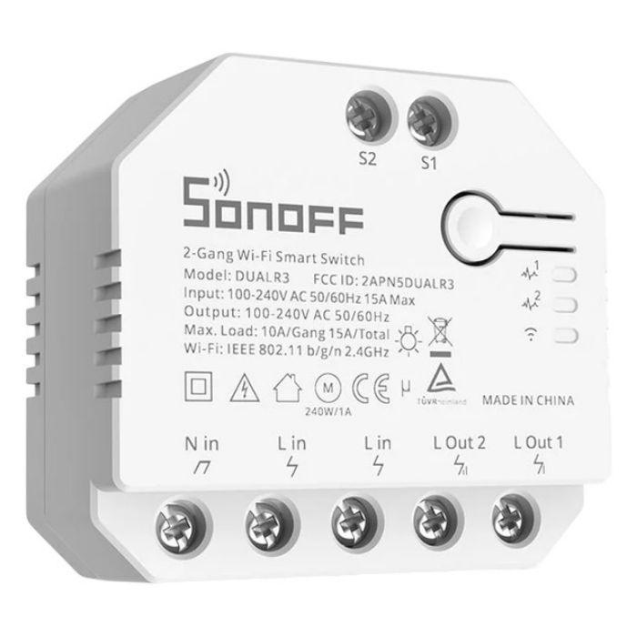 Módulo Comutador Inteligente SONOFF DUALR3 (ABS V0 retardador de chama - Branco) — miniatura 2