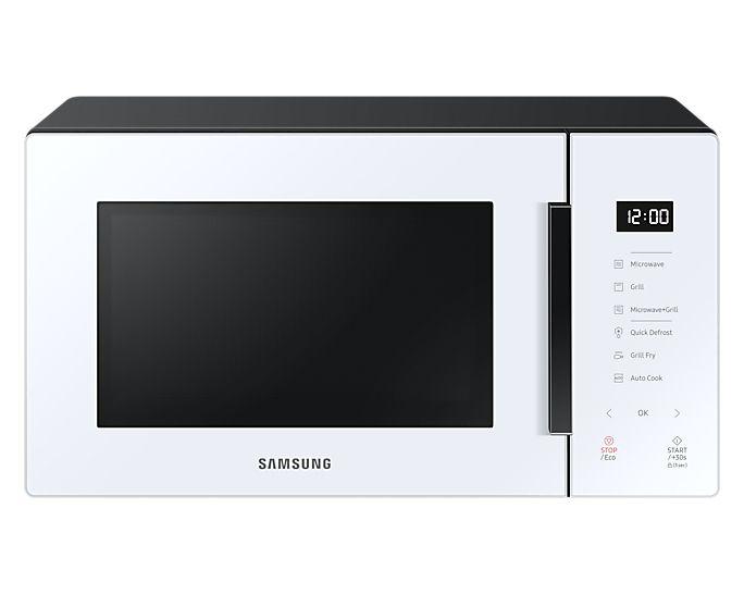 Micro-ondas Grill de Bancada SAMSUNG MG23T5018CW/EC (800 W - 1100 W - 23 l - Branco/Preto)