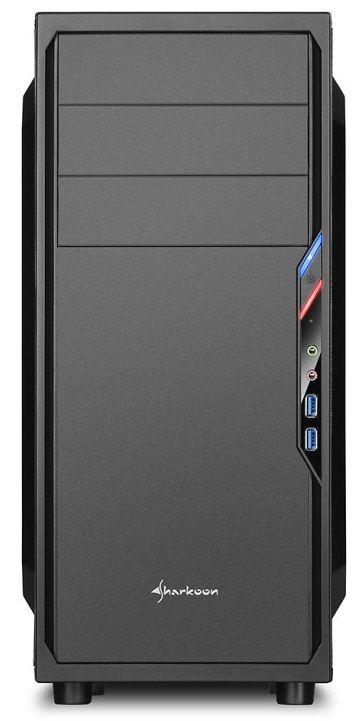 Caixa PC SHARKOON VS4-V (ATX, Micro ATX, Mini-ITX - Midi Tower - Mini-ITX, ATX - Preto), miniatura 2