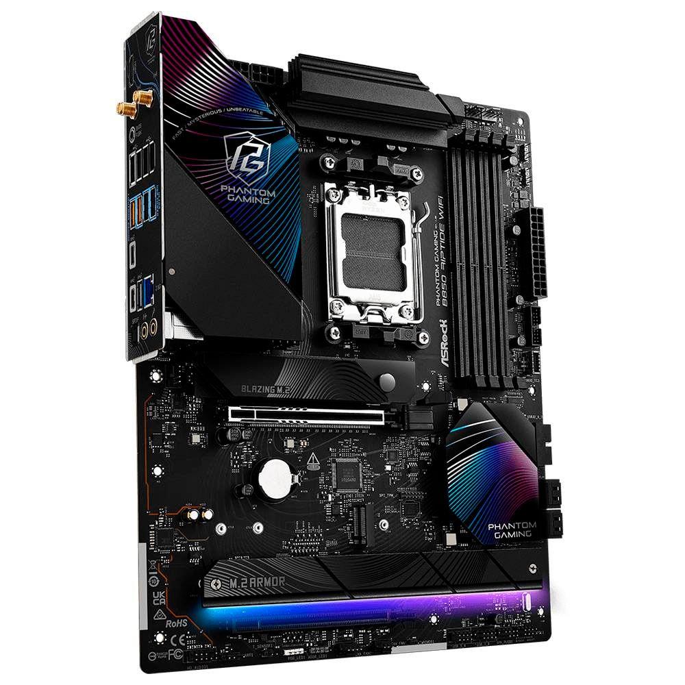Motherboard ASROCK Phantom Gaming B850 Riptide WiFi (AM5 - ATX - Duplo canal - Preto) — miniatura 3