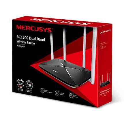 Router MERCUSYS AC12 (Wi-Fi 5 - 867 Mbit/s - Banda dupla - Preto) — miniatura 4