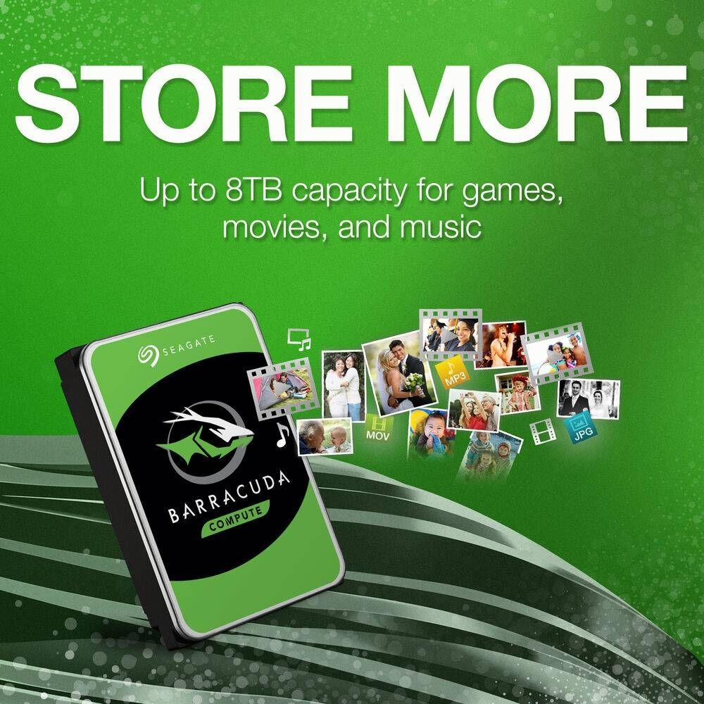 Disco Rígido Interno SEAGATE BarraCuda ST8000DM004 (8 TB - 3.5 " - Serial ATA III) — miniatura 3