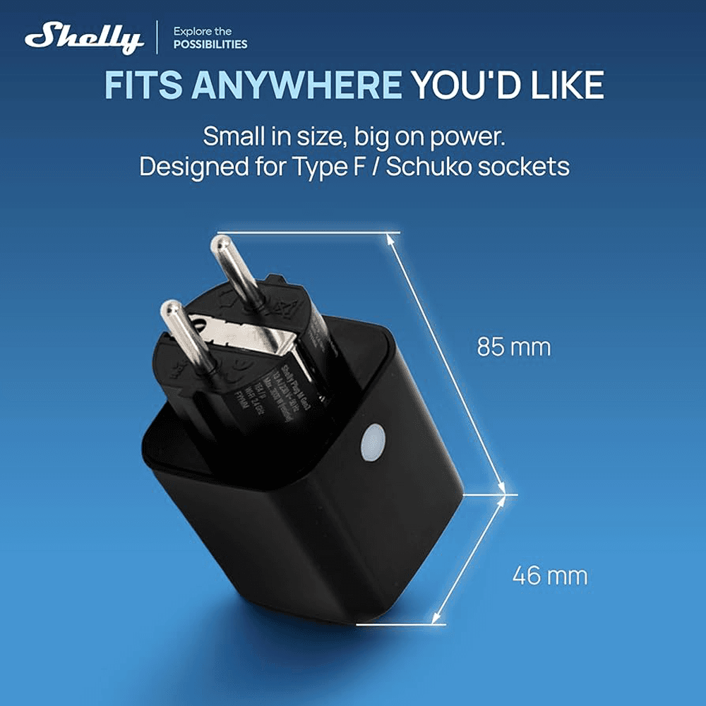 Tomada Inteligente SHELLY Plug M Gen3 (Preto) — miniatura 5