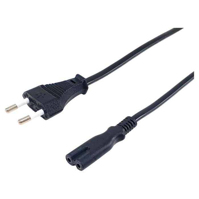 Cabo de Alimentação EQUIP 112160 (1,8 m - Acoplador C7 - CEE7/16 - Preto), miniatura 2