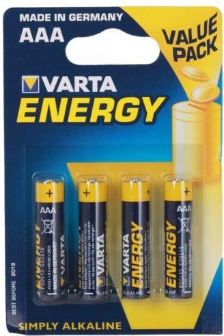Pilhas Alcalinas VARTA AAA/LR03/MN2400 (4 unidades - 1,5 V)
