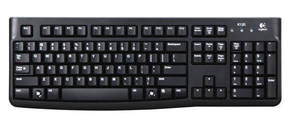 Teclado LOGITECH K120 for Business (Nórdico - Tamanho completo - USB - Preto)