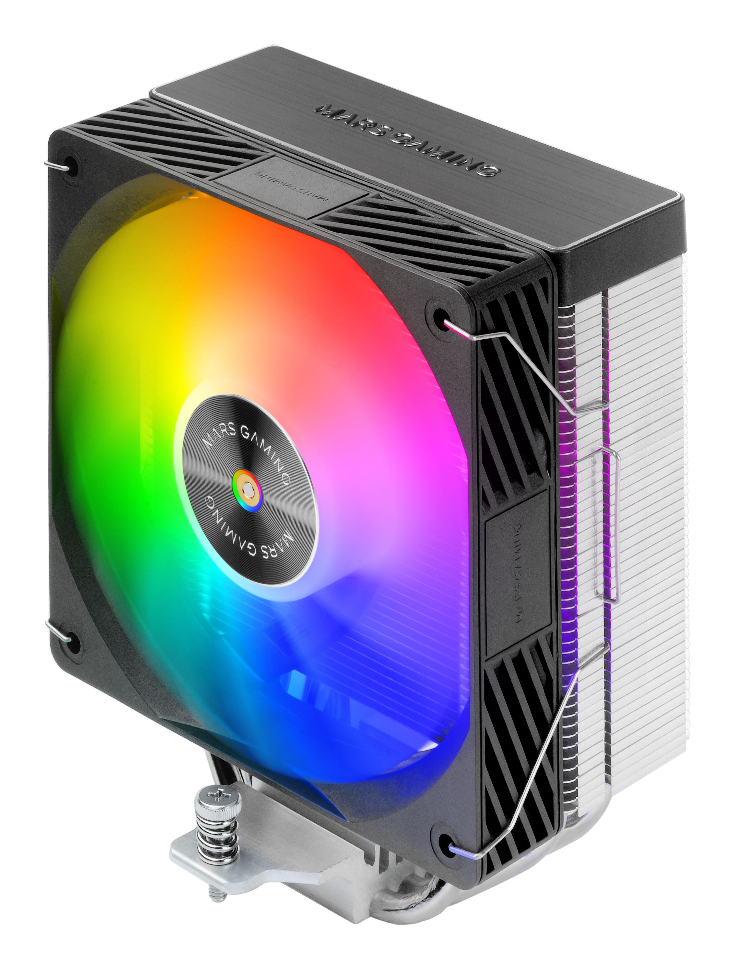 Dissipador de CPU MARS GAMING MCPU-X4ARGB (120 mm - 1 ventoinha - 2000 RPM - Preto)