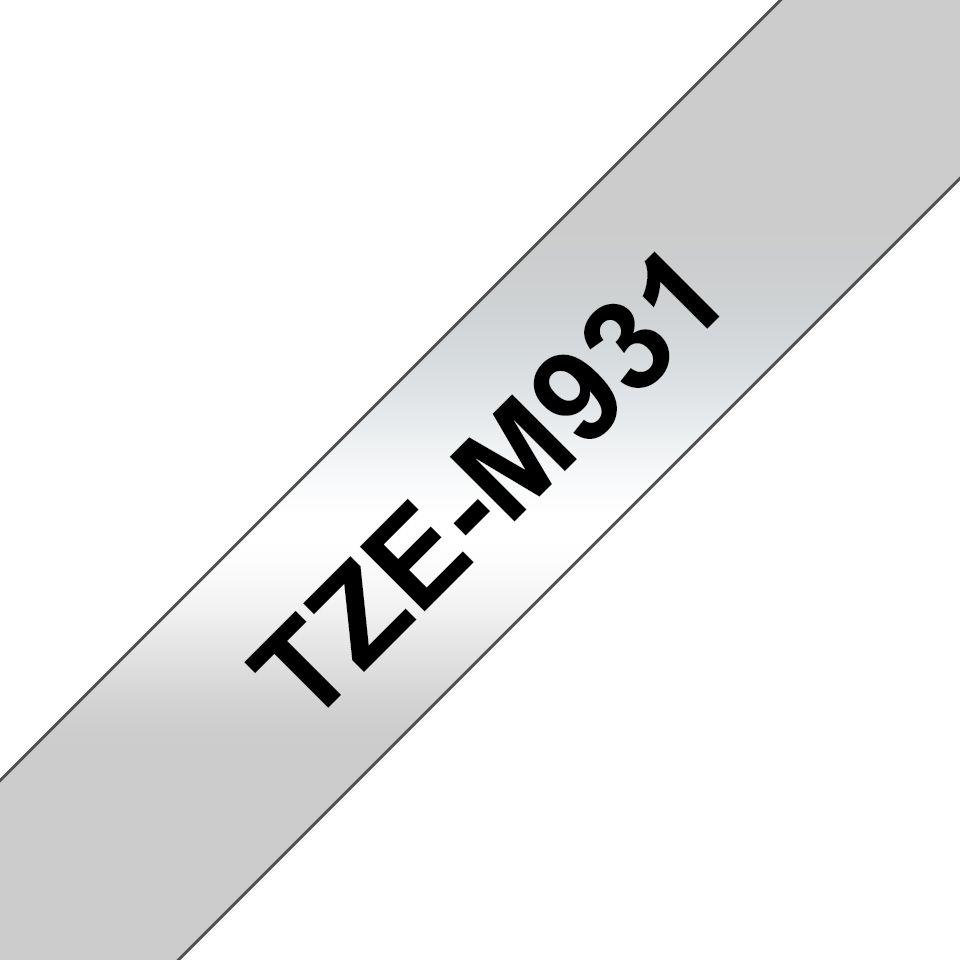 Fita de Impressão BROTHER TZe-M931 (Preto sobre Prateado Mate)