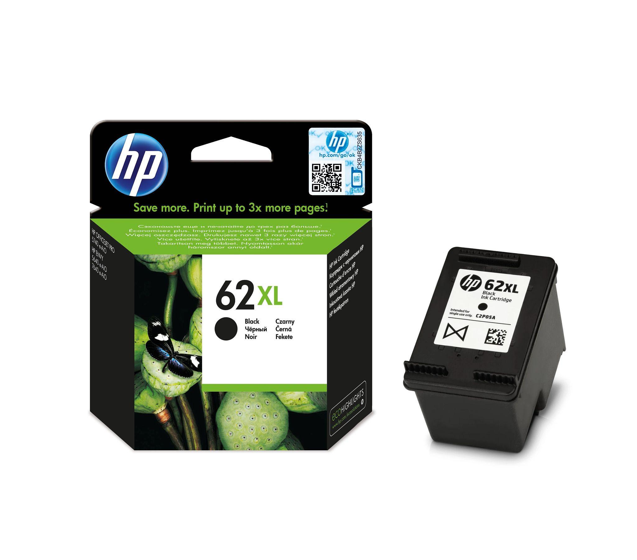 Tinteiro HP 62XL C2P05AE (600 páginas - Preto)