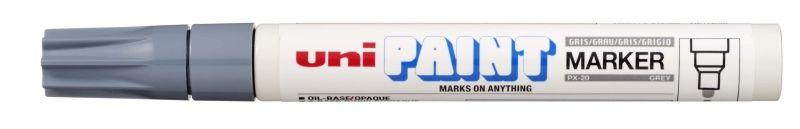 Marcador de Pintura UNIBALL PX-20 (Alumínio - Cinzento)