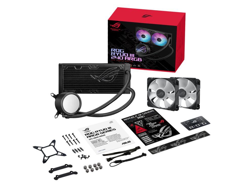 Sistema de Refrigeração Líquida para CPU ASUS ROG Ryuo III 240 ARGB (120 mm - 2200 RPM - Azul, Verde, Vermelho - Preto) — miniatura 7