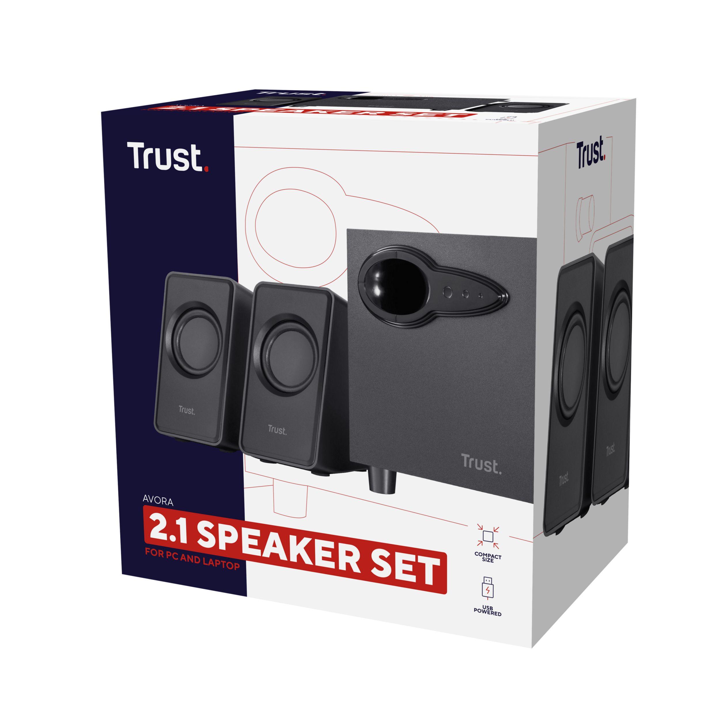 Conjunto de Colunas TRUST Avora 2.1 (Com fios - 9 W - 2.1 canais - Preto) — miniatura 5