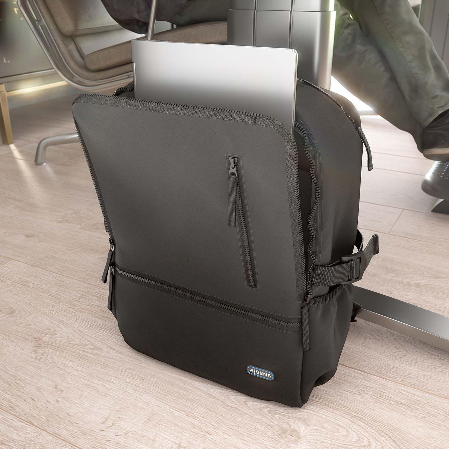 Mochila AISENS ASBG-BP086-BK (Nylon - 39,6 cm - Preto), miniatura 5
