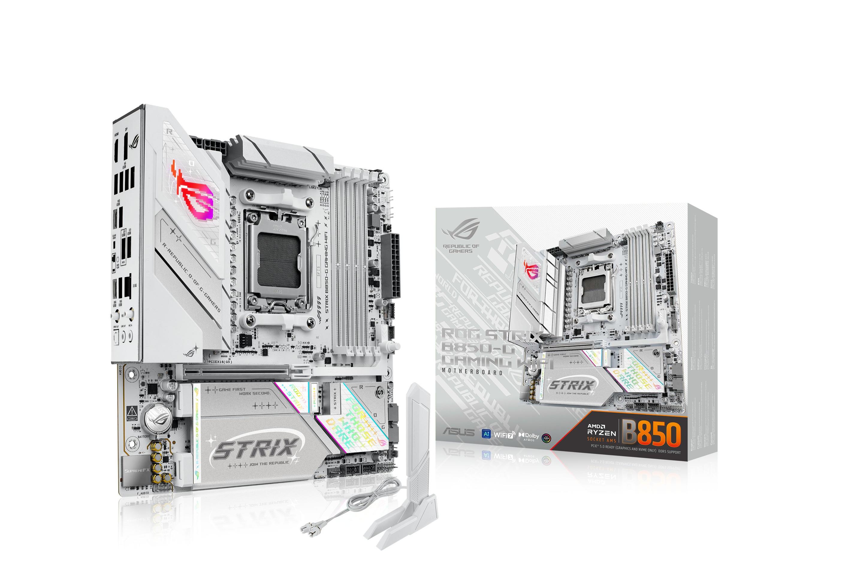 Motherboard ASUS ROG STRIX B850-G GAMING WIFI (AM5 - micro-ATX - Duplo canal - Branco), miniatura 10