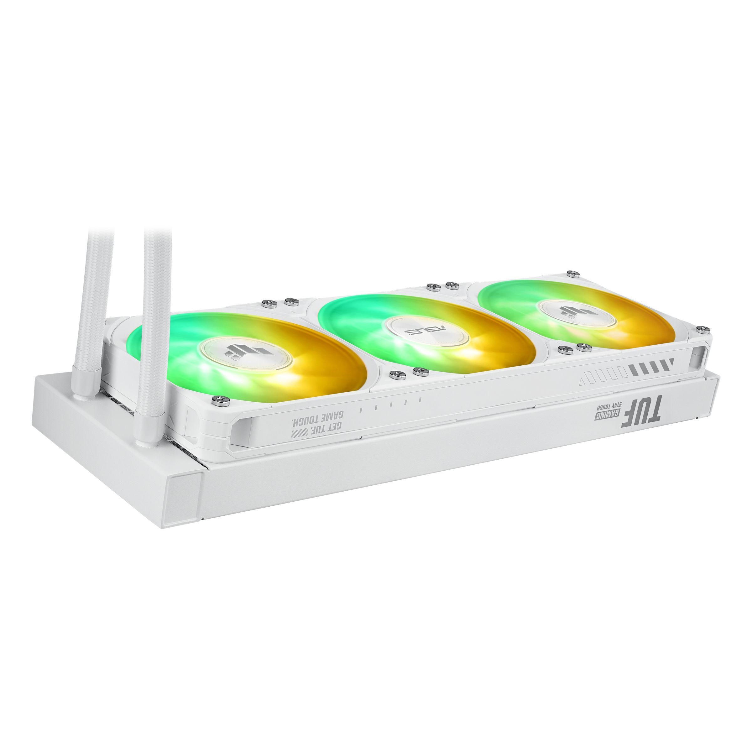 Sistema de Refrigeração Líquida Tudo-em-Um ASUS TUF Gaming LC III 360 ARGB LCD White Edition (120 mm - 3 ventoinhas - 2600 RPM - Branco) — miniatura 6