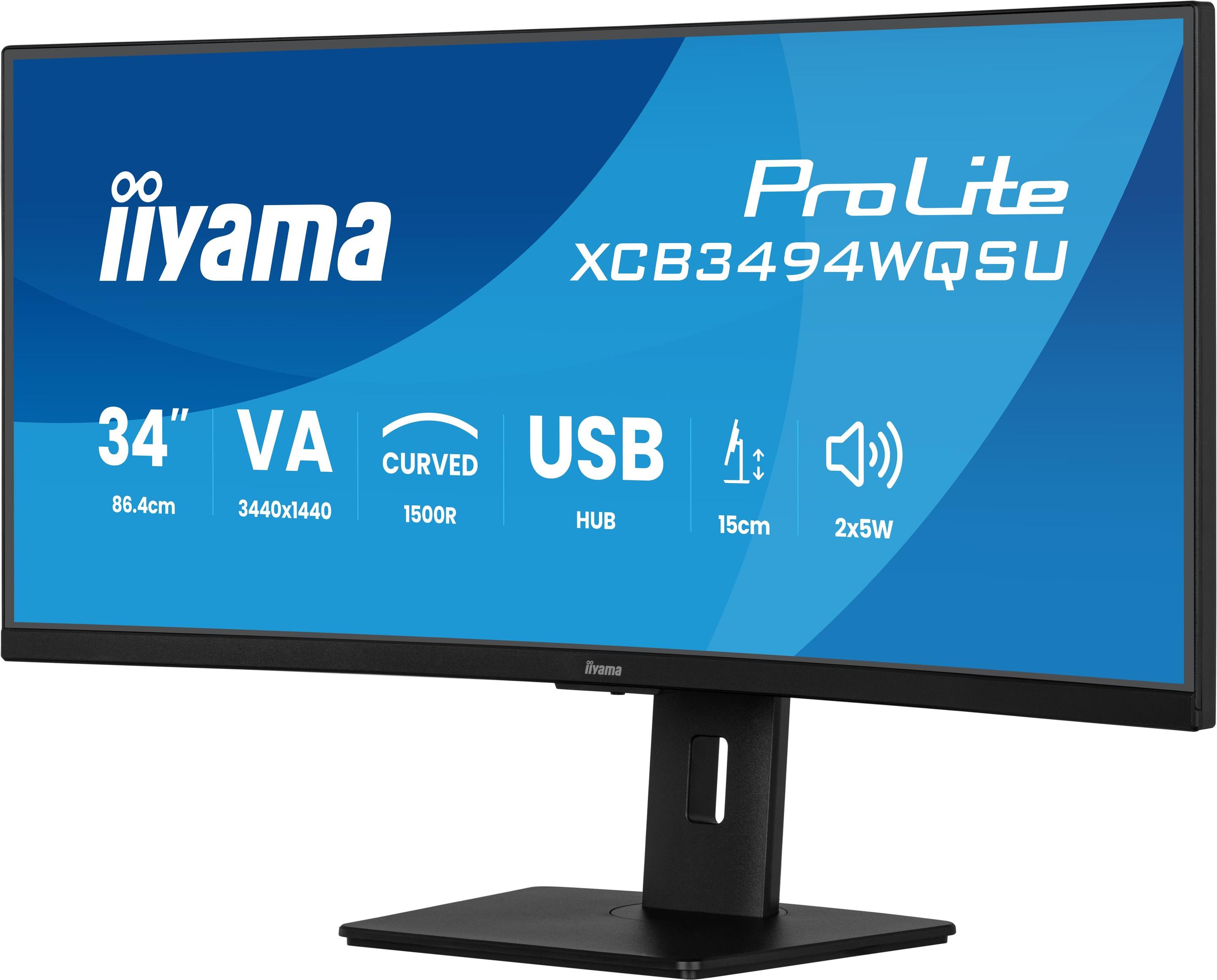 Monitor IIYAMA ProLite XCB3494WQSU-B1 (34" - VA - 120 Hz - Preto) — miniatura 4