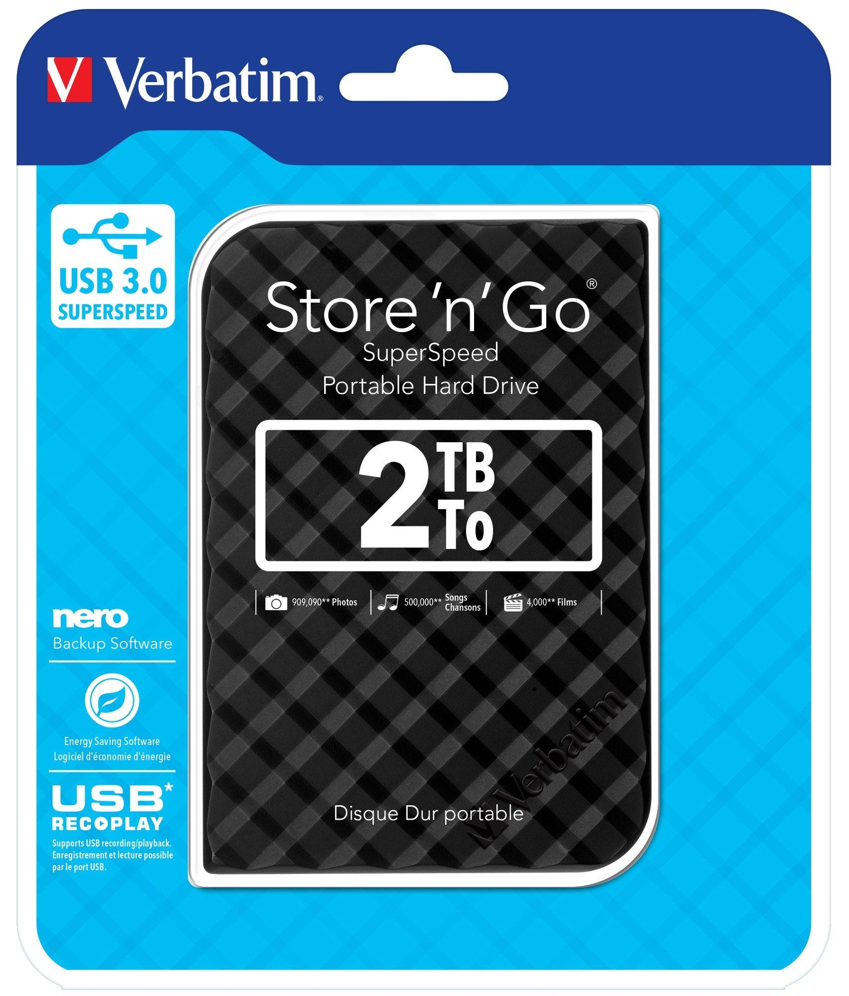 Disco Rígido Externo VERBATIM Store 'n' Go Gen 2 (2 TB - 2,5" - USB 3.0 - Preto), miniatura 5