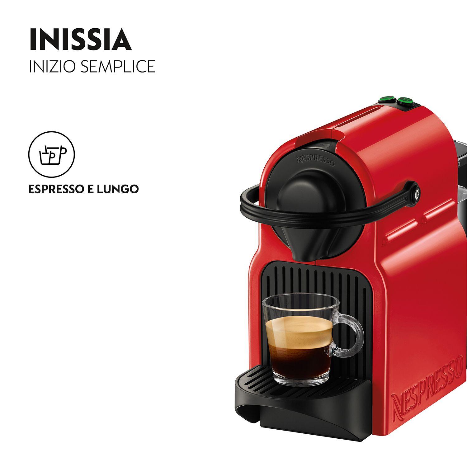 Máquina de Café de Cápsulas KRUPS Nespresso Inissia XN1005K (Cápsulas de café - 1260 W - 19 bar - Vermelho), miniatura 2