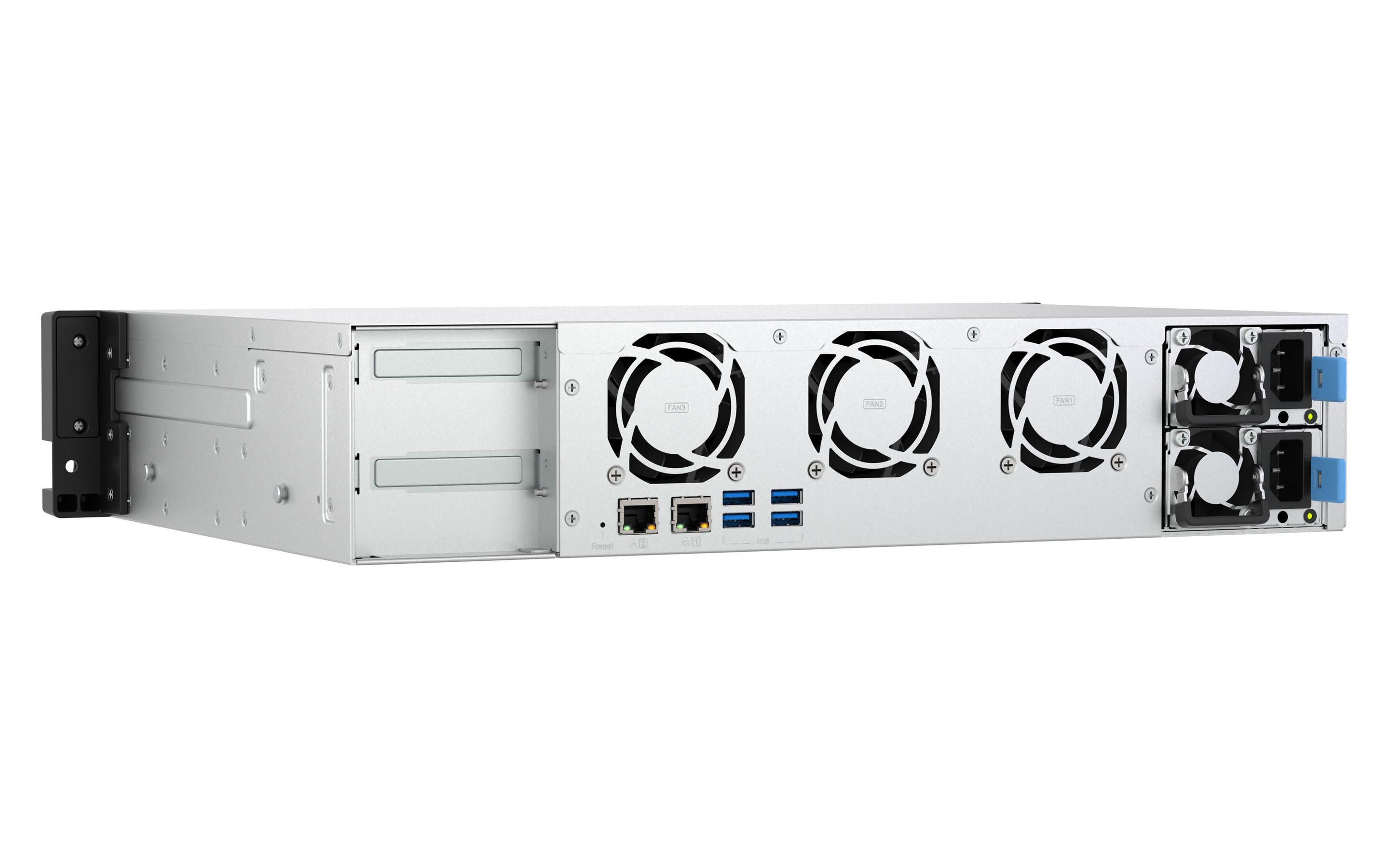 NAS QNAP TS-855EU-RP-8G (Serial ATA II, Serial ATA III - 8 GB - 8 baias - Preto), miniatura 3