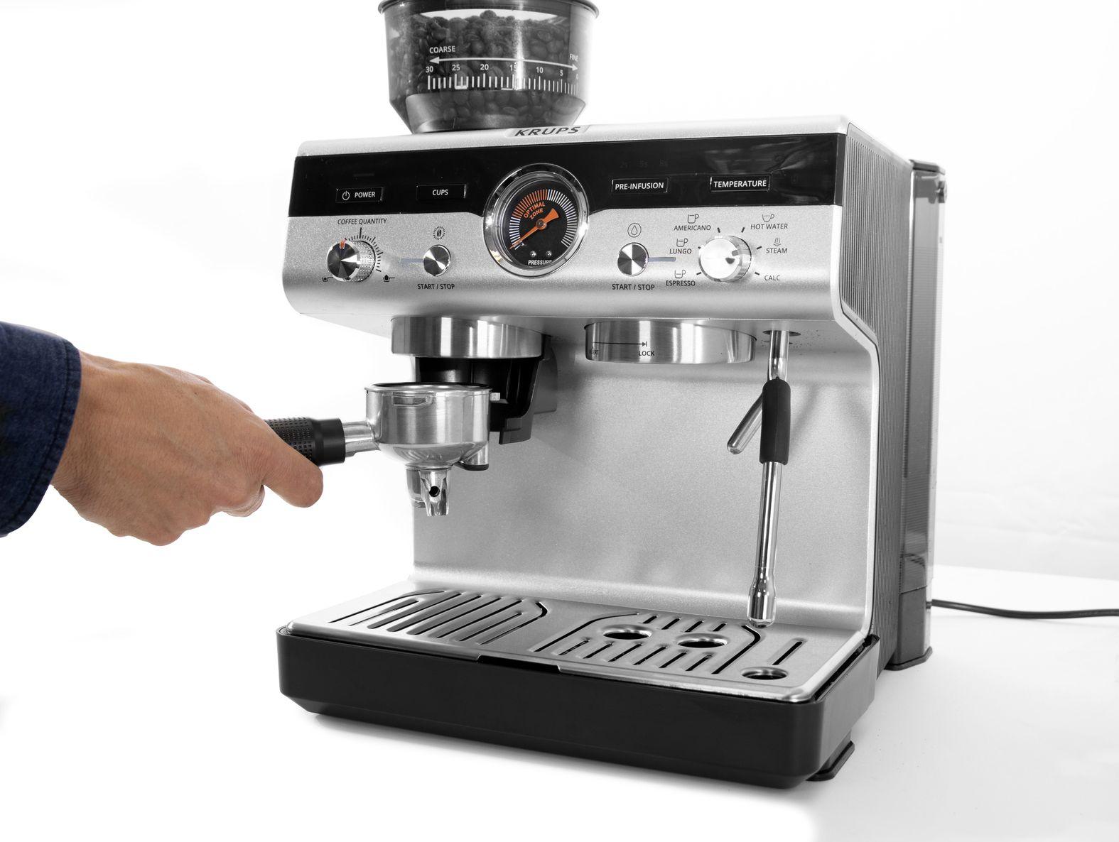 Máquina de Café Expresso Semiautomática KRUPS Precision XP801T10 (Café moído - 3 l - Botões, rotativo - Preto e Aço Inoxidável), miniatura 6