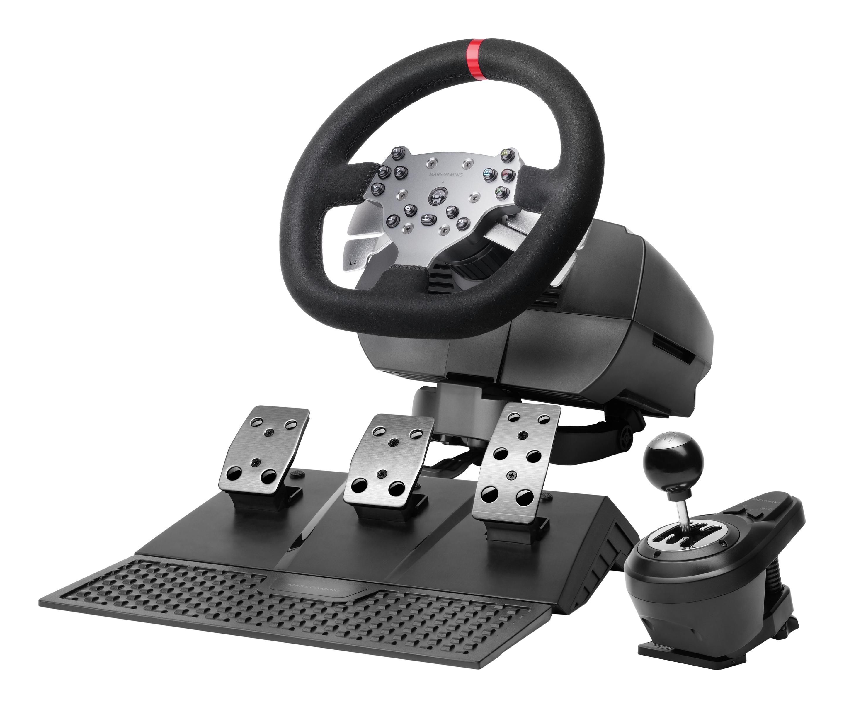 Volante MARS GAMING MWH-RSX (Com fios - Preto)