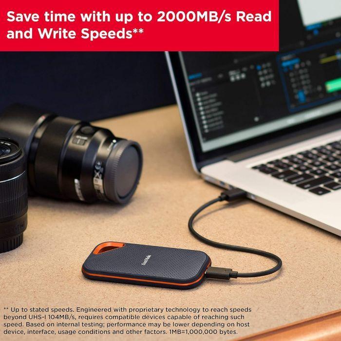 SSD SANDISK Extreme PRO Portable SSD V2 (1 TB - 2,5 polegadas - USB 3.2 Tipo-C - Preto) — miniatura 3