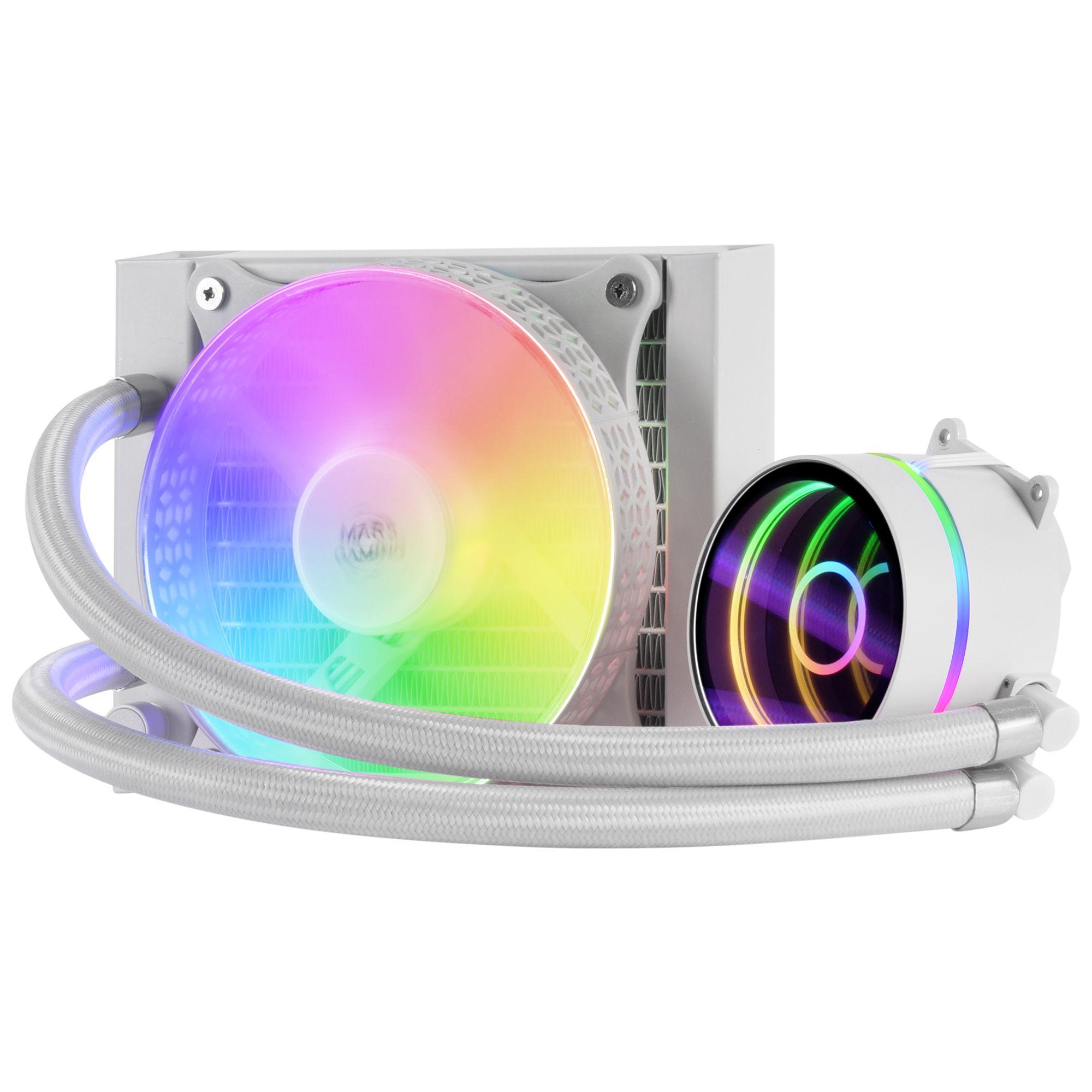 Refrigeração Líquida CPU MARS GAMING MLONE120W (200 W - 120 mm - 1800 RPM - Branco) — miniatura 3