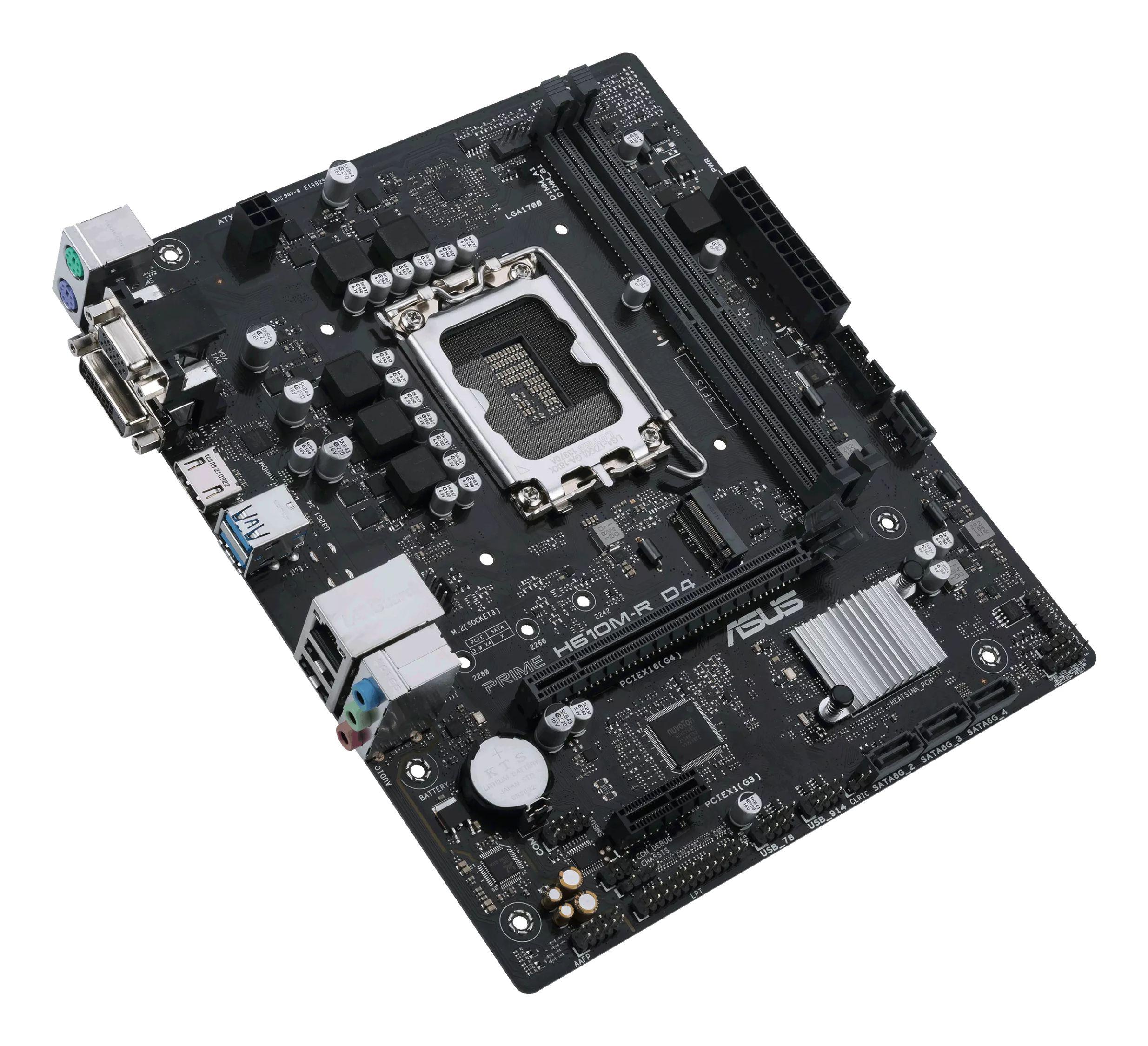 Motherboard ASUS PRIME H610M-R D4 (LGA 1700 - micro ATX - Duplo canal - Preto) — miniatura 4