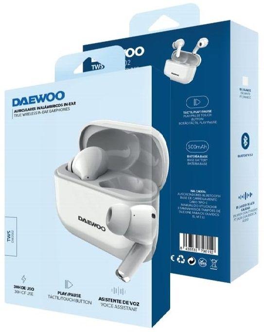 Auscultadores DAEWOO DW2002 (Auscultadores TWS In-Ear - Bluetooth - Type C - Branco) — miniatura 5