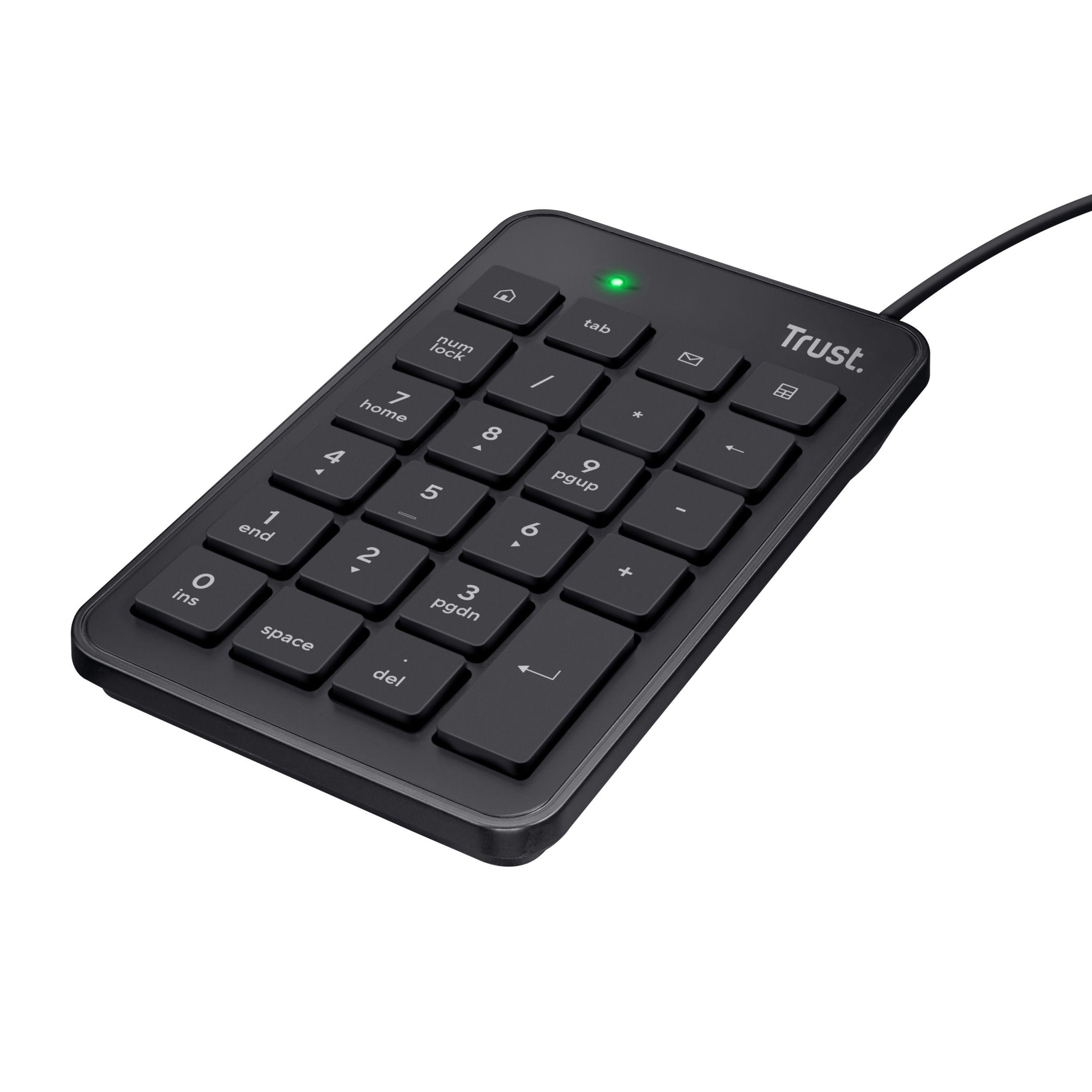 Teclado TRUST Xalas 22221 (Membrana - USB - Sim, 5 - Preto)