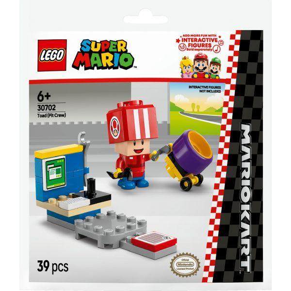 Conjunto de Construção LEGO 30702 Mario Kart – Toad (Pit Crew) (6 anos - Multicor)