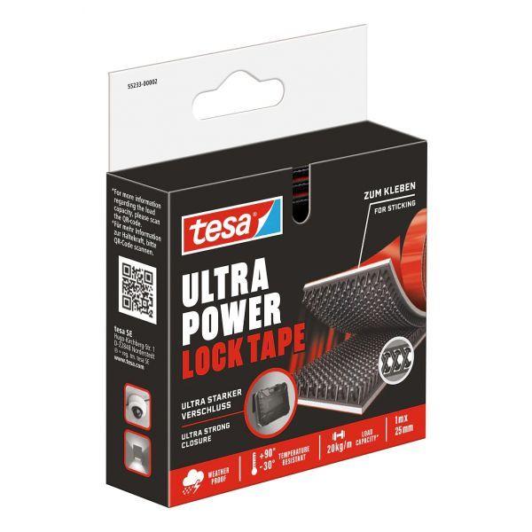 Fita de Fixação de Gancho e Laço TESA Ultra Power Lock (Polipropileno - Preto/Vermelho), miniatura 2