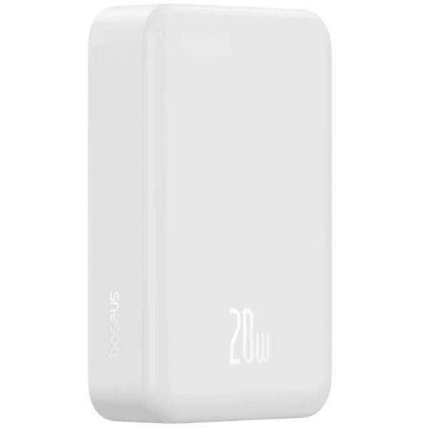Bateria Externa Magnética BASEUS EnerFill FM41 Ultra Mini (Qi 15W - MagSafe - Branco) — miniatura 2