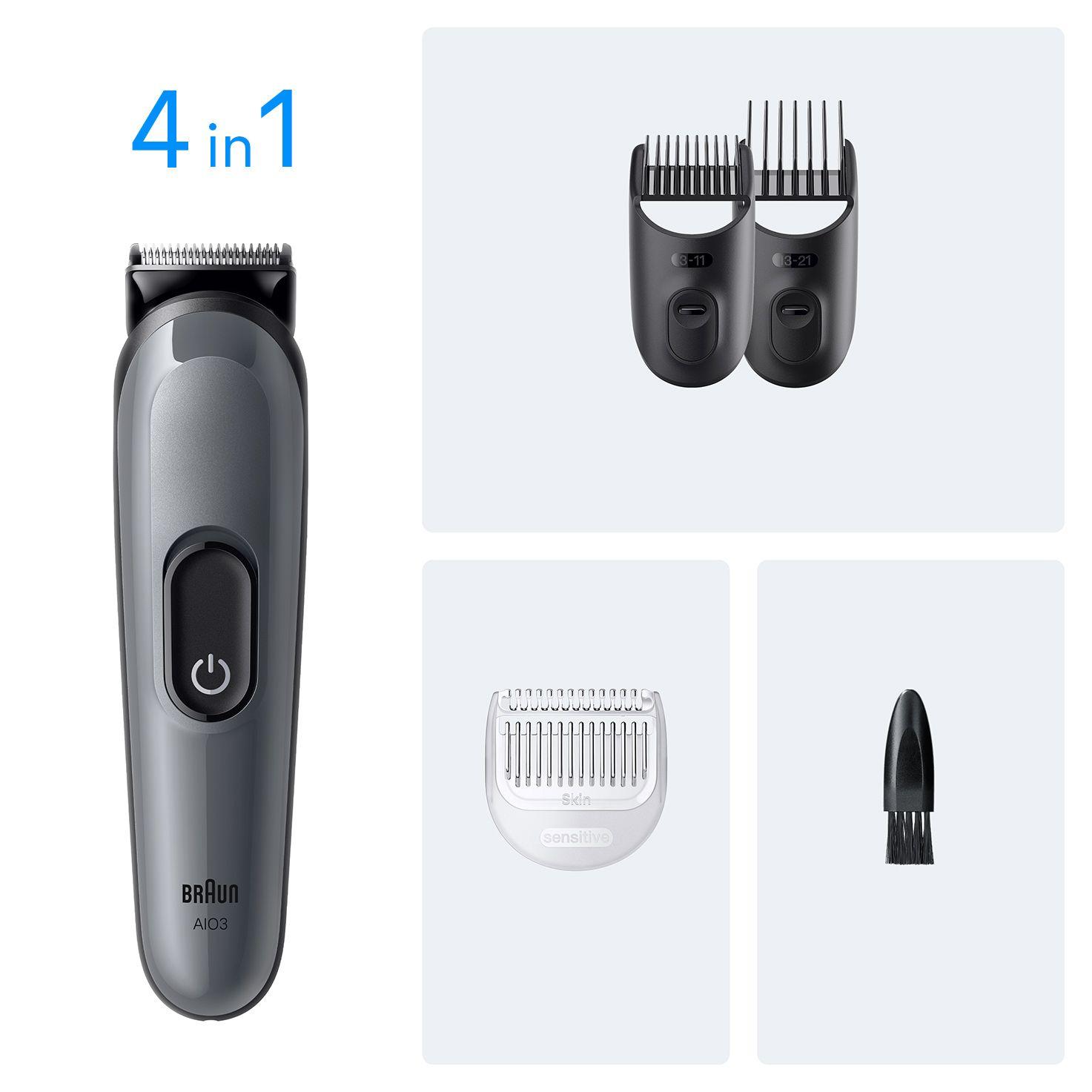 Máquina de Cortar Cabelo BRAUN AIO3500 (Preto e Cinzento), miniatura 2
