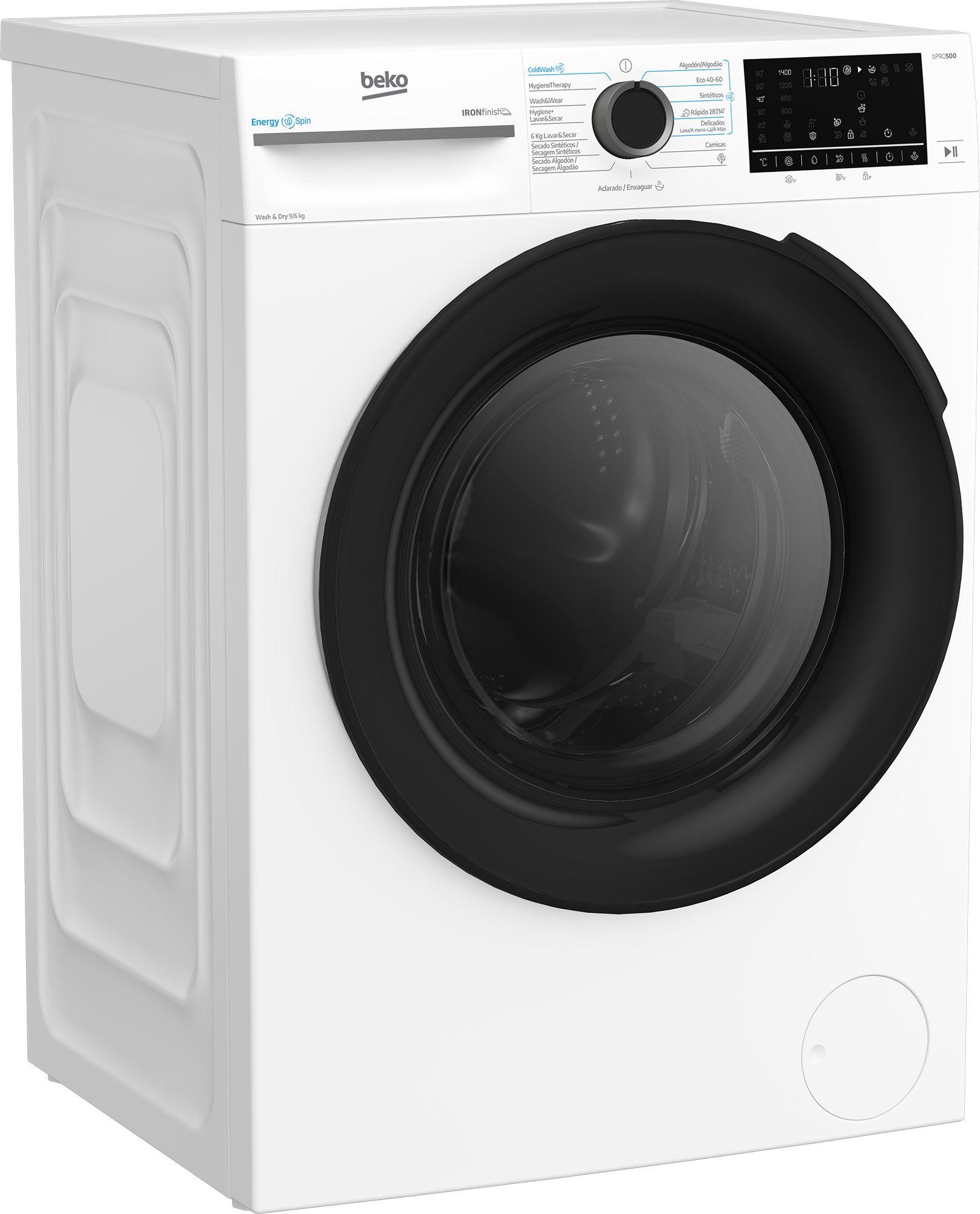 Máquina de Lavar e Secar Roupa Independente BEKO BM5DFT49437WB (B - 9 kg - 6 kg - Branco) — miniatura 2