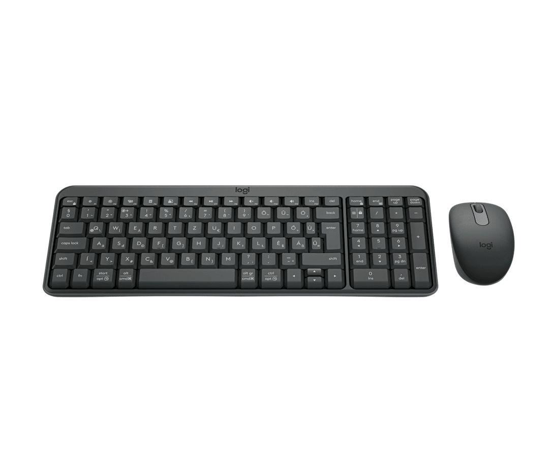 Conjunto Teclado e Rato LOGITECH MK250 (Húngaro - Em frente/linha reta - RF sem fios + Bluetooth - Grafite) — miniatura 3