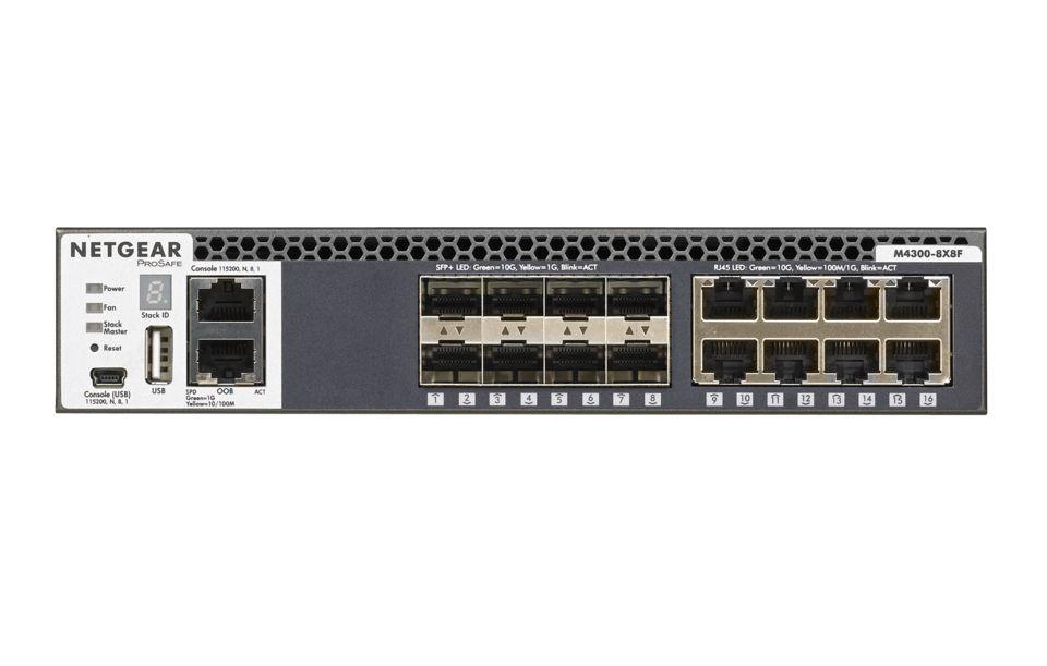 Switch NETGEAR M4300-8X8F (10G Ethernet - 320 Gbit/s - L3 - Preto) — miniatura 4