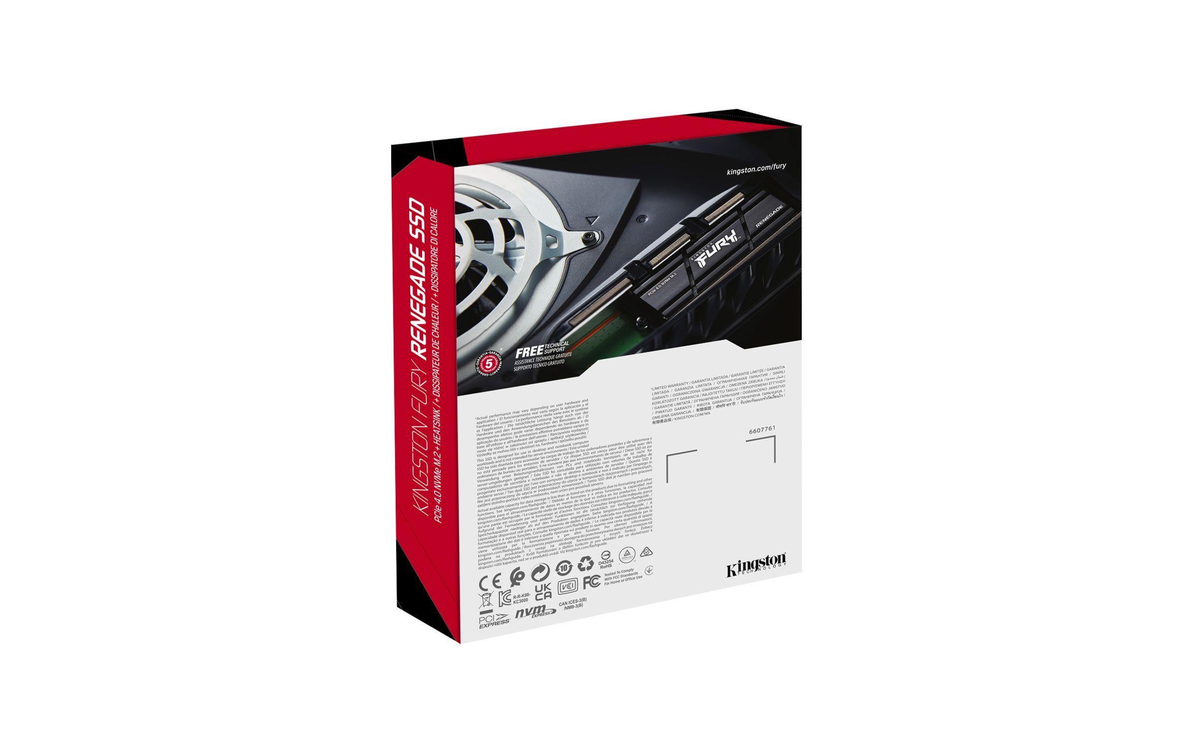 SSD KINGSTON FURY Renegade (2 TB - M.2 2280 - PCI Express 4.0 NVMe) — miniatura 5