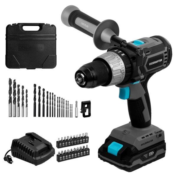 Berbequim de Percussão CECOTEC CecoRaptor Perfect ImpactDrill 2020 Brushless Ultra (20 V - Preto e Cinza)