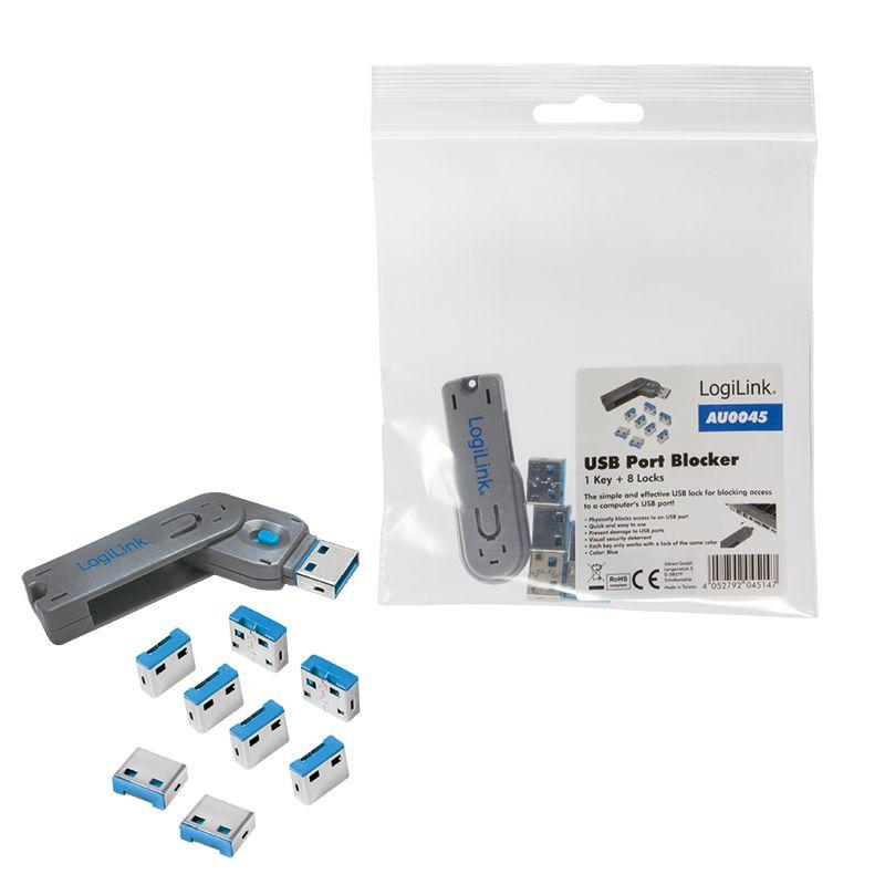 Bloqueador de Portas USB-A LOGILINK AU0045 (Portas USB-A - Azul) — miniatura 4