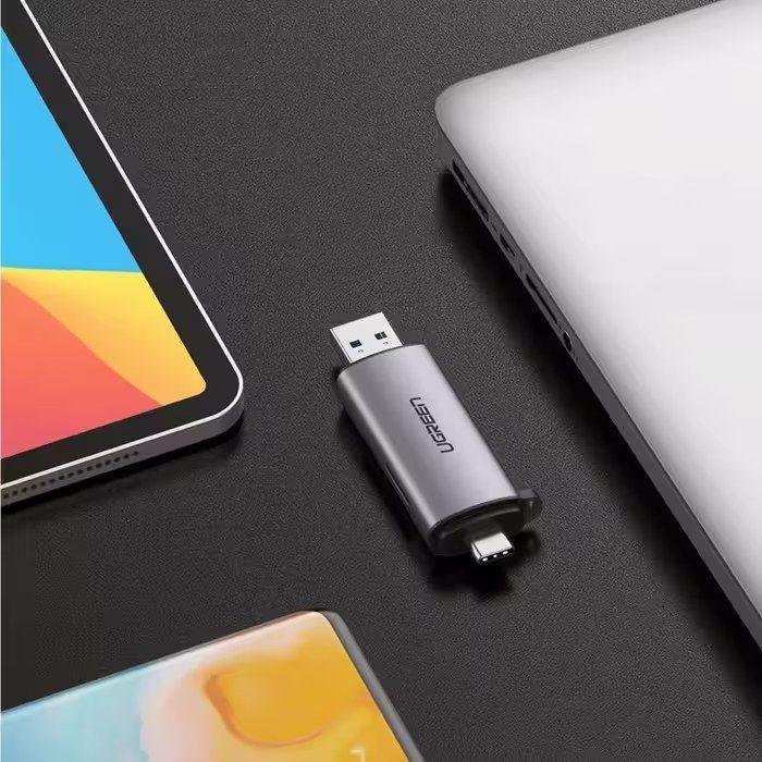Leitor de Cartões UGREEN CM185 (USB/Micro-USB - USB 3.0 e USB-C - Cinzento) — miniatura 2