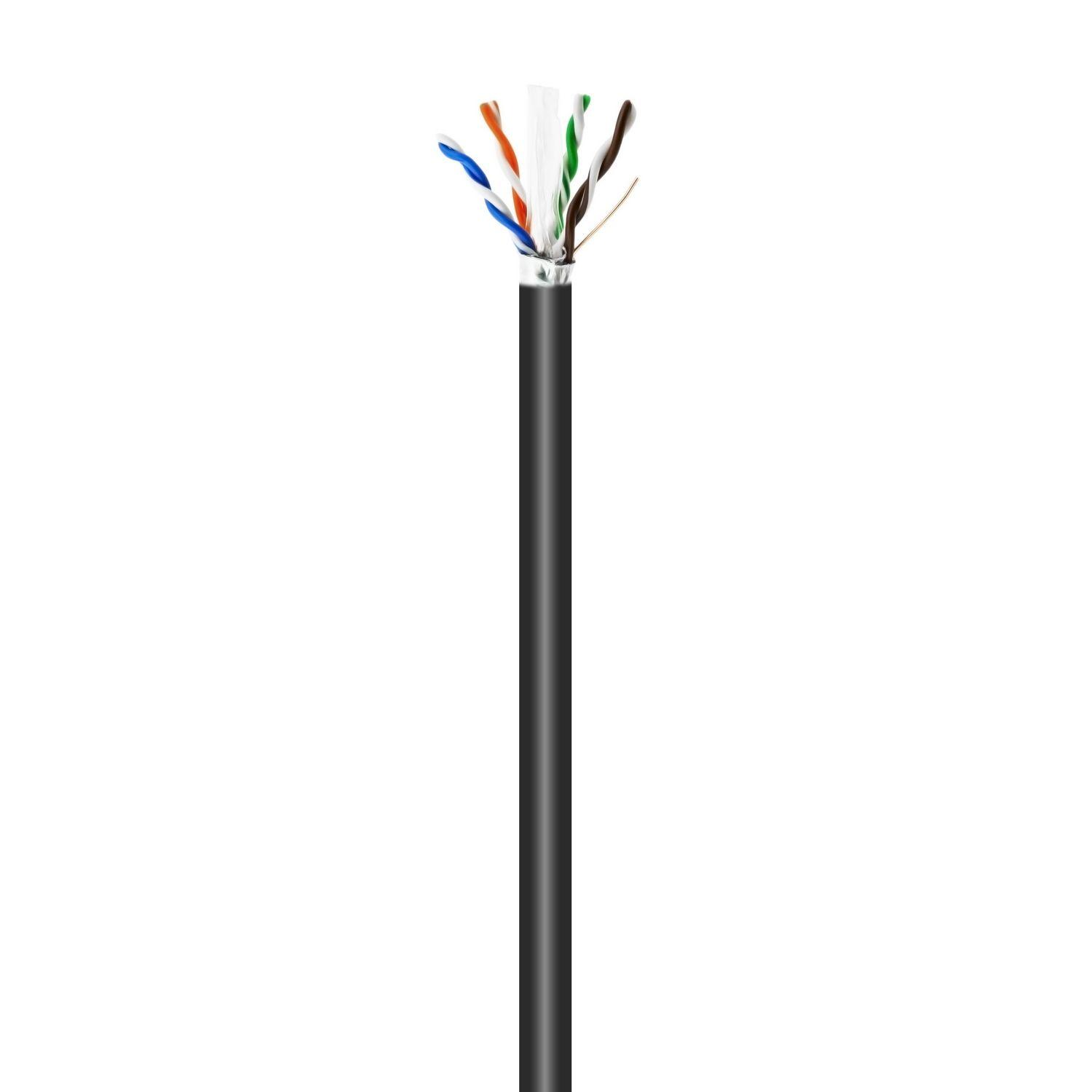 Cabo de Rede Exterior AISENS A135-0673 (100 m - Cat6 - Preto), miniatura 2