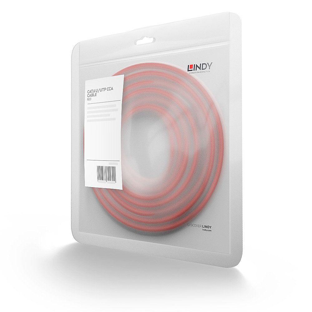 Cabo de Rede LINDY 48181 (0,5 m - Cat6 - RJ-45 - Vermelho), miniatura 2