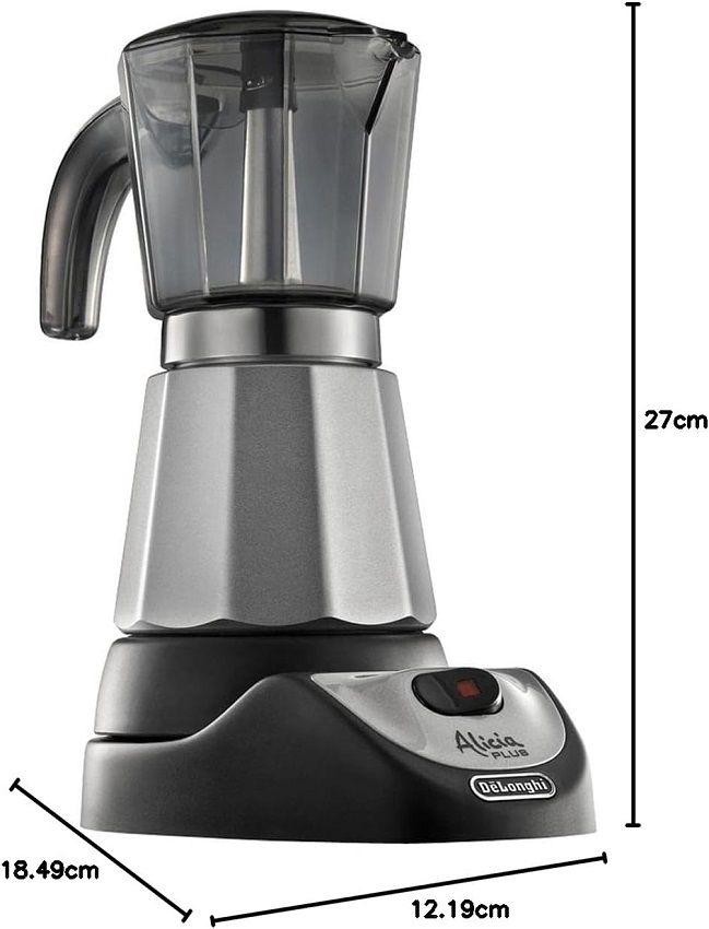 Cafeteira Italiana Elétrica DELONGHI EMK9ALICIA (Café moído - 450 W - Altura 27 cm - Preto e Inox), miniatura 4