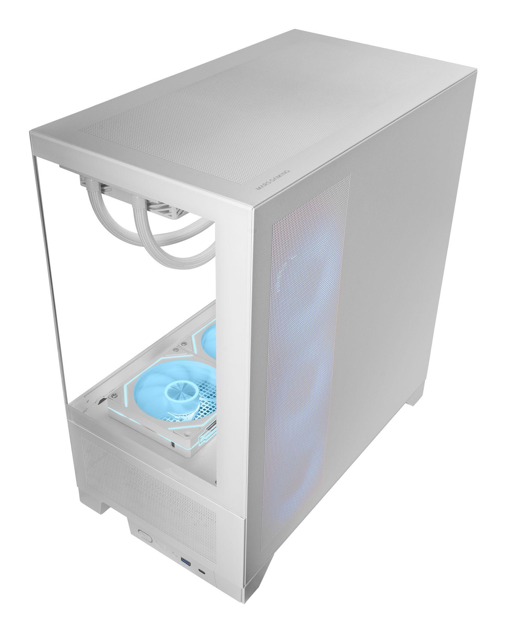 Caixa PC MARS GAMING MC-LCDX (ATX - Ecrã IPS 9,16" - Branco) — miniatura 7