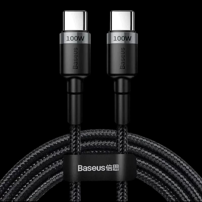 Cabo USB-C BASEUS Cafule PD2.0 (2 m - USB-C - Cinza e Preto)