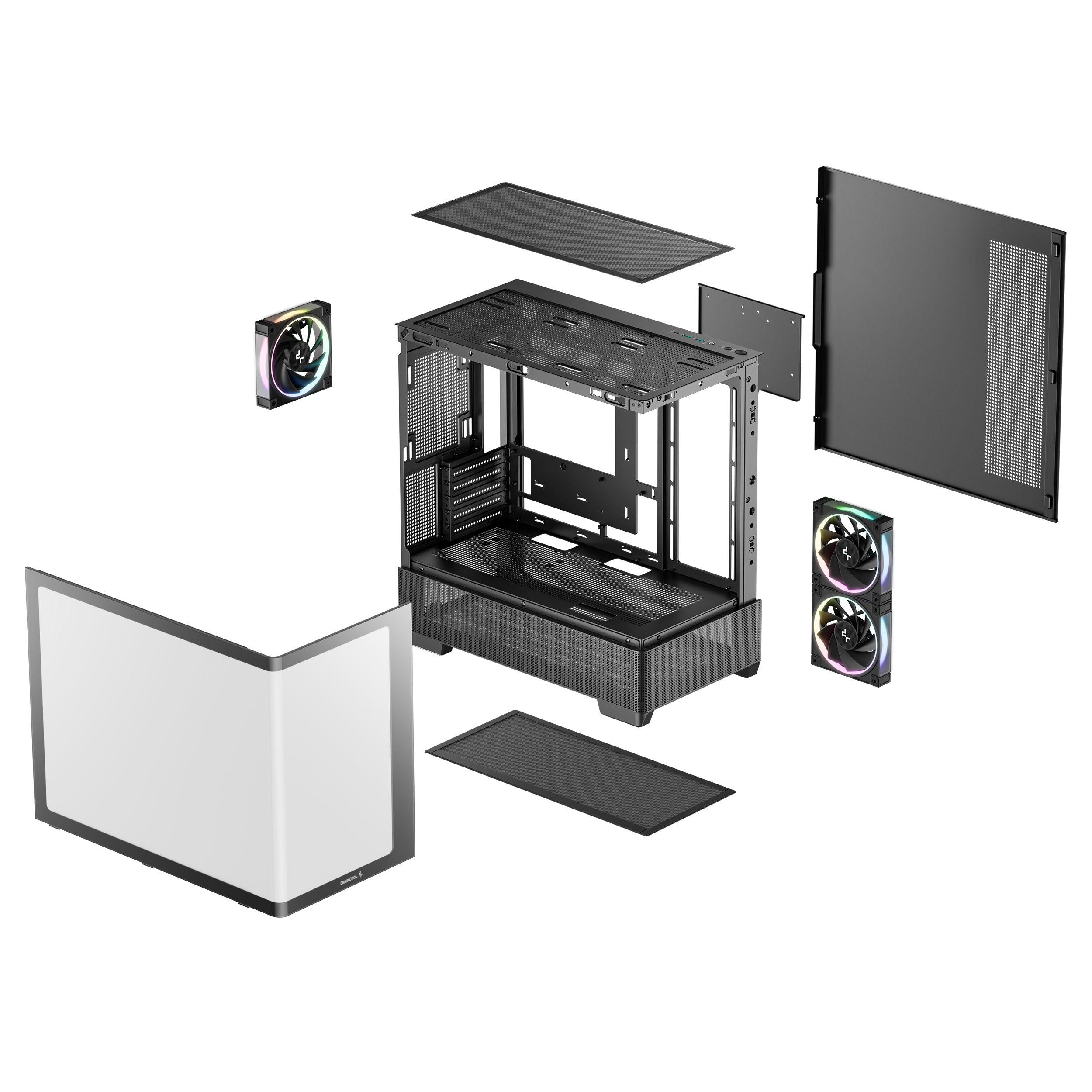 Caixa PC DEEPCOOL CG380U 3F (ITX, micro ATX - Tower - ITX, Micro-ATX - Preto) — miniatura 8