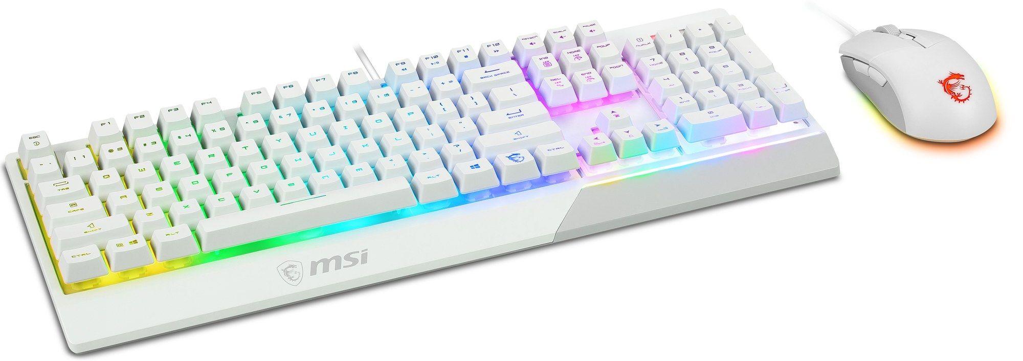 Conjunto de Teclado e Rato Gaming MSI Vigor GK30 Combo (Italiano - Interruptor de chave mecânico - Tamanho completo - Branco), miniatura 4