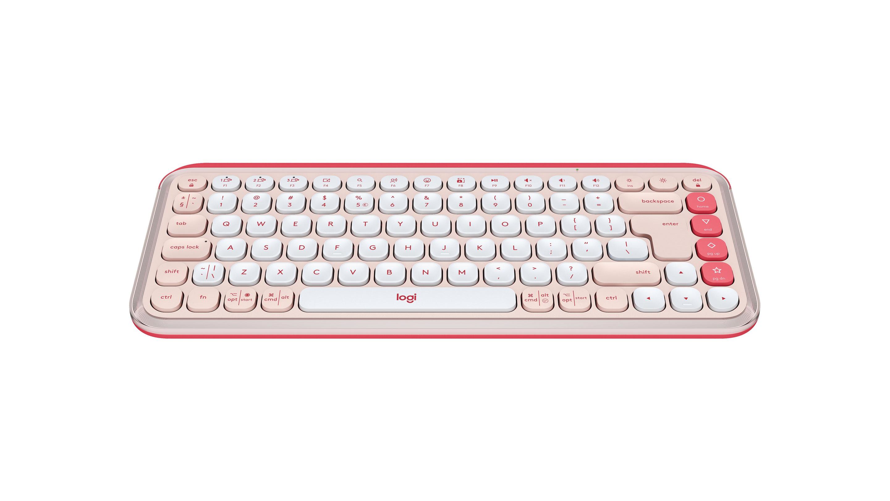 Teclado LOGITECH POP Icon Keys (Estados Unidos - Teclas de tesoura - Mini - Rosa) — miniatura 3