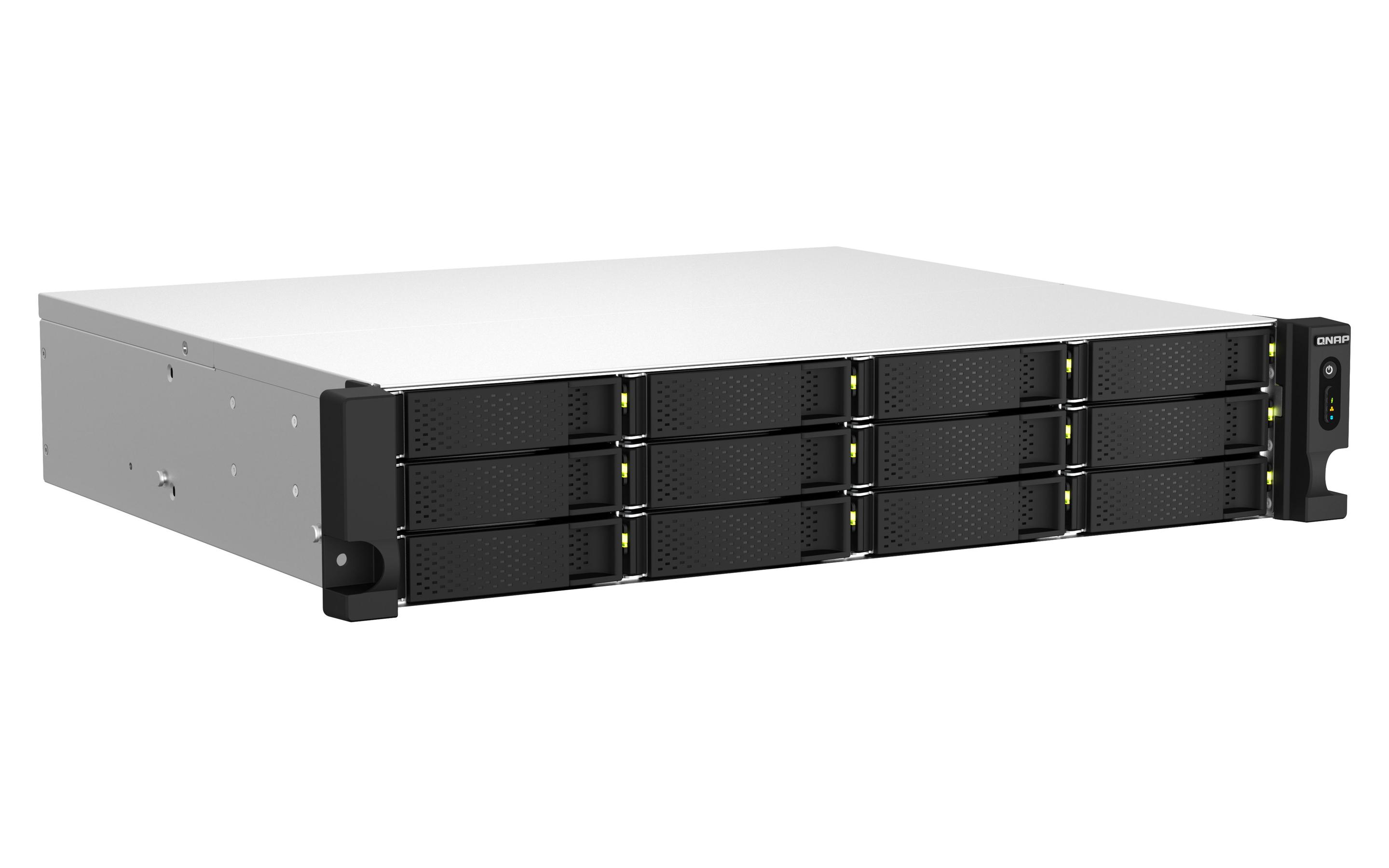 NAS QNAP TS-1264U-RP-8G (Serial ATA II, Serial ATA III - 8 GB - 12 baias - Alumínio e Preto), miniatura 2